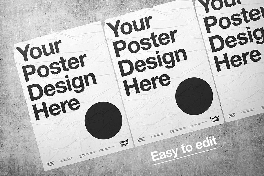 Wheatpaste Poster Mockup in Product Mockups - product preview 8