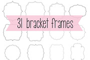 Bracket Frame Bundle // Vector, PNG
