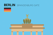 Brandenburg Gate, Berlin. Vector