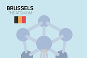 The Atomium, Brussels. Vector