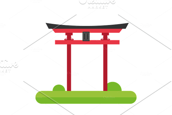 Torii Gate, Hiroshima (Japan) in Illustrations - product preview 1