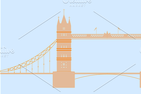 London England - Tower Bridge Vector