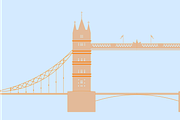 London England - Tower Bridge Vector