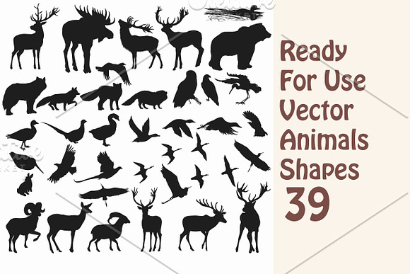 Bundle from vector engraved animals in Objects - product preview 8