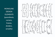 Vector line design elements' set