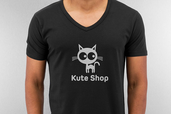 Kute cat shop logo in Logo Templates - product preview 3