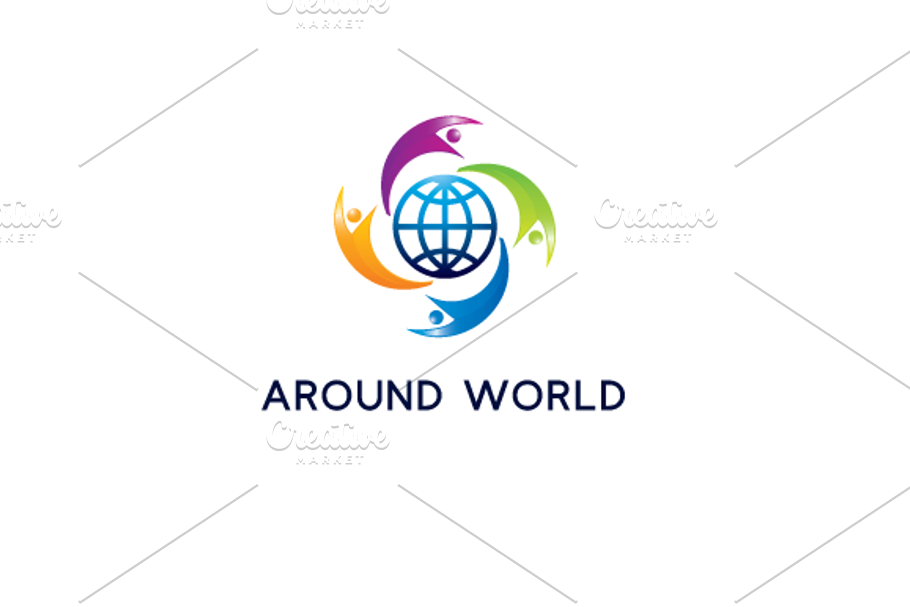 People Around World_logo in Logo Templates - product preview 8
