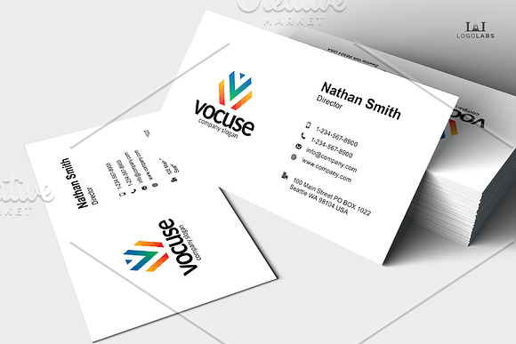 Letter V Logo - Vocuse in Logo Templates - product preview 3