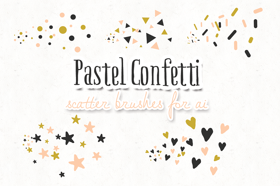 pastel confetti scatter brushes in Photoshop Brushes - product preview 8