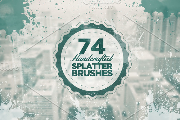 74 Handcrafted Splatter Brushes in Photoshop Brushes - product preview 1