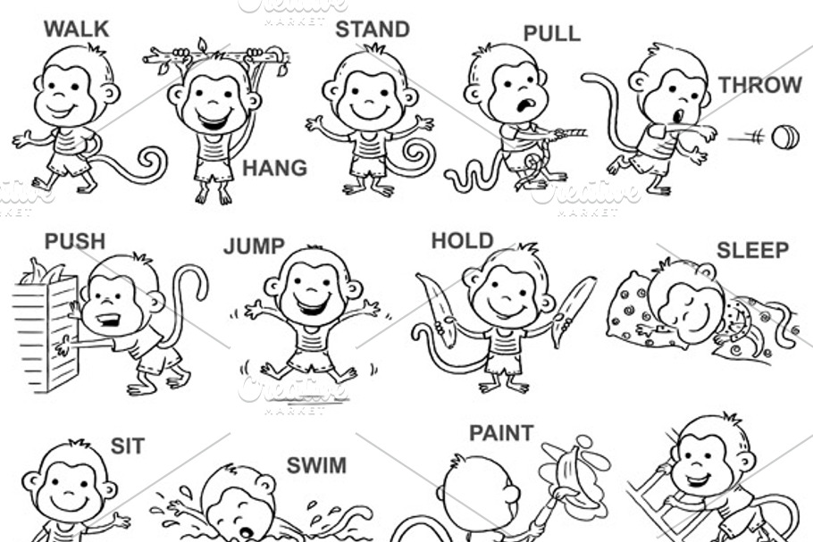 Verbs of action in pictures