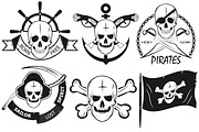 pirate logo with skulls