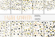 pastel confetti digital paper