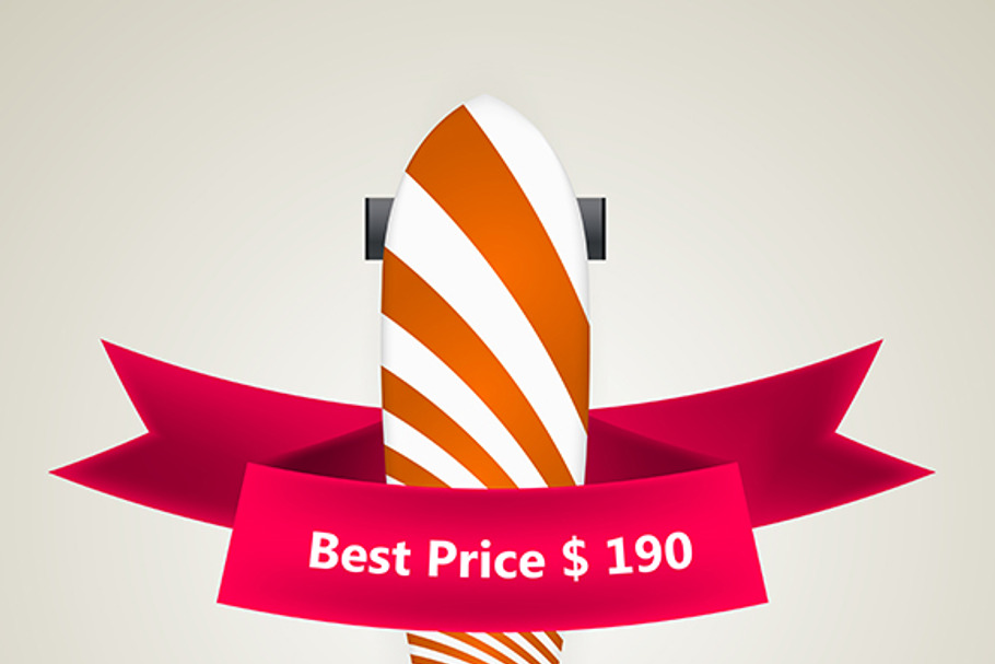 The best price striped longboard in Illustrations - product preview 8