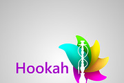 Colorful vector logo for hookah