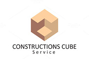 Construction Cube Logo Template