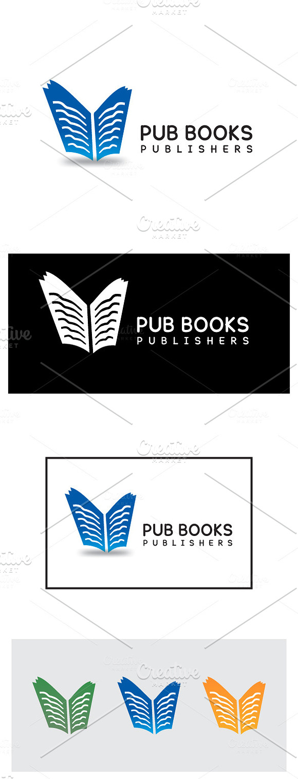 Pub Books Logo Template in Logo Templates - product preview 3