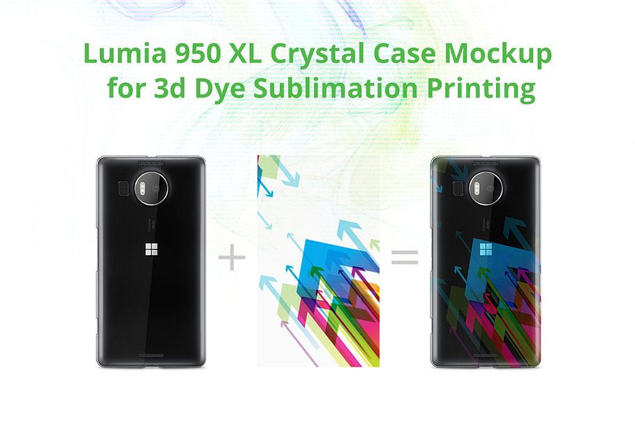 Lumia 950 XL 3d Crystal Case Mock-up