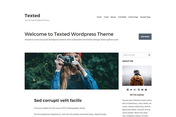 Texted-Text Focused Bootstrap Theme