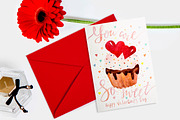 Valentines day lettering card