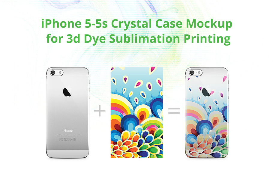 iPhone 5S 3d Crystal Case Mock-up