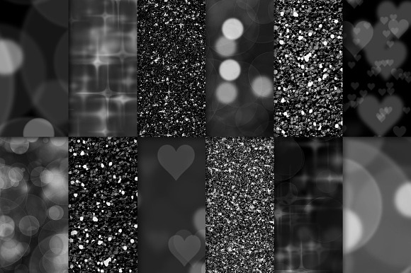 Black Diamond Glitter and Bokeh in Textures - product preview 2