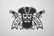 Black Beard pirate logo