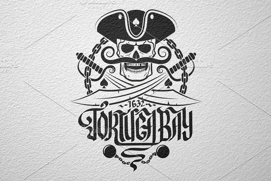 Tortuga pirate logo in Logo Templates - product preview 8
