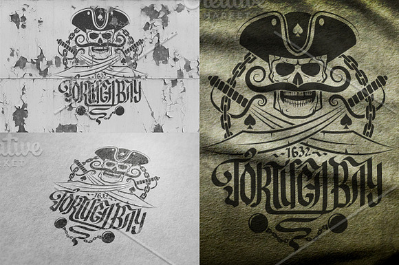 Tortuga pirate logo in Logo Templates - product preview 1