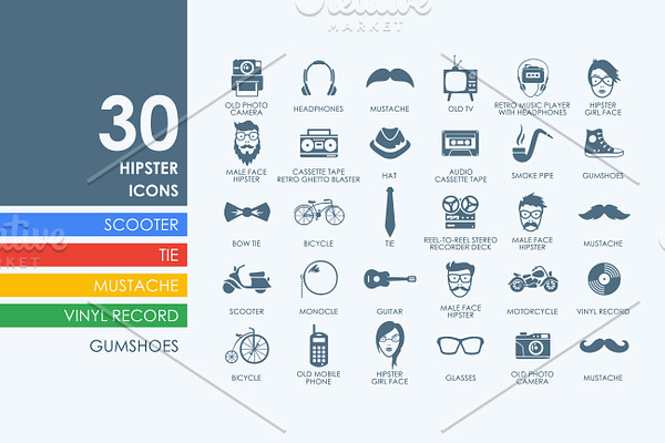 30 hipster icons
