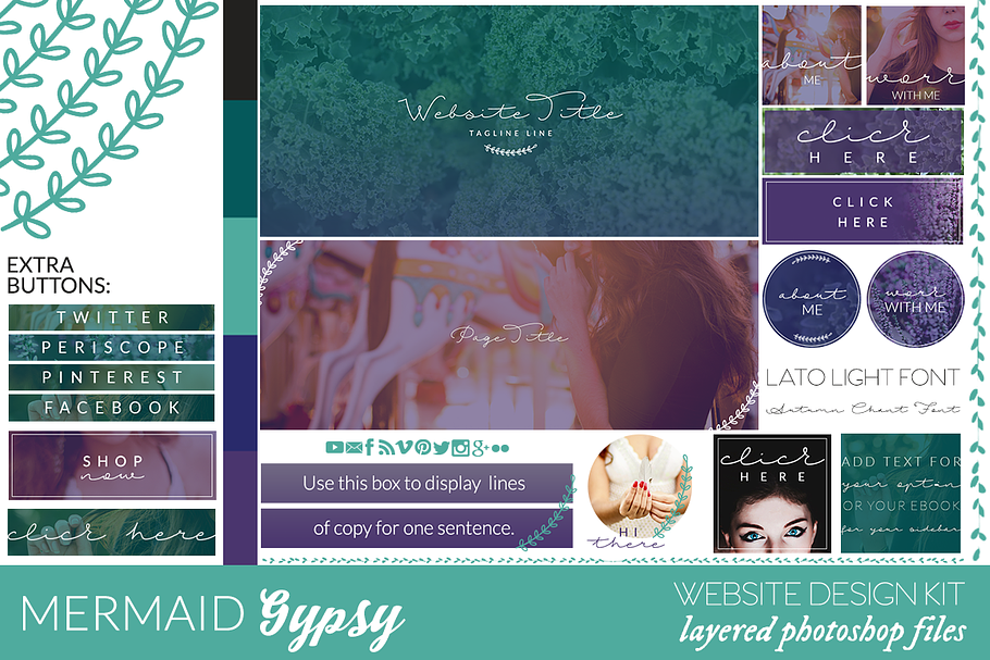 Mermaid Gypsy Website/Blog Kit