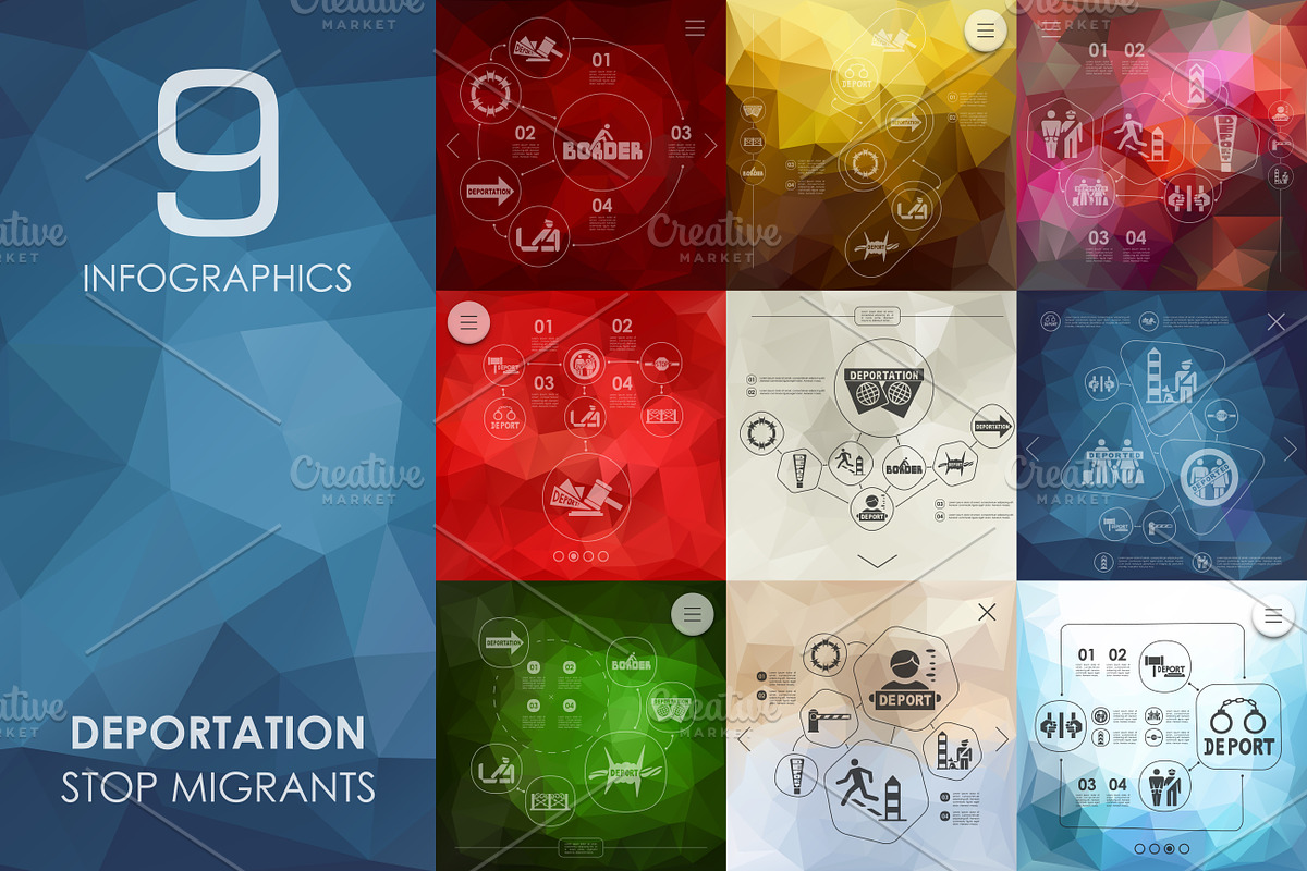 9 deportation infographics in Presentation Templates - product preview 8