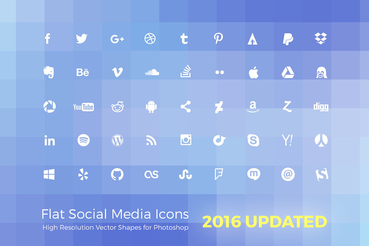 Simple Social Media Icons in Icons - product preview 8