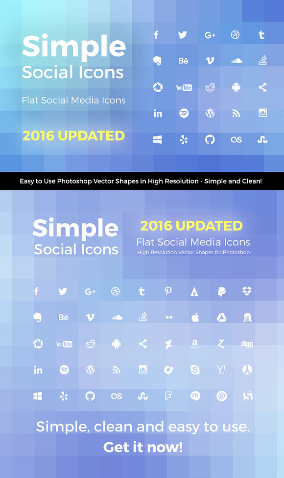 Simple Social Media Icons in Icons - product preview 1