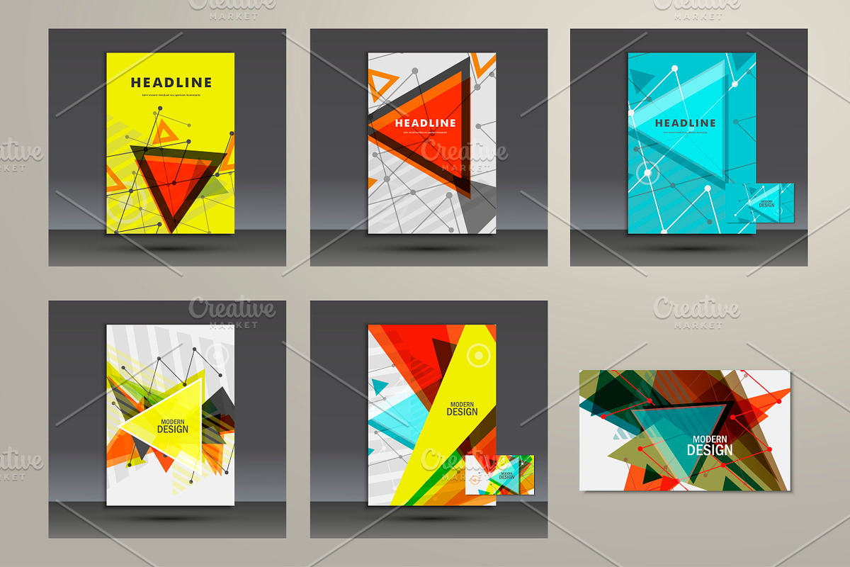 Abstract background triangle Vol.2 in Presentation Templates - product preview 8