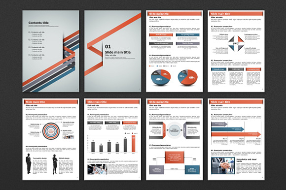 Four Idea PPT Template Vertical in PowerPoint Templates - product preview 1