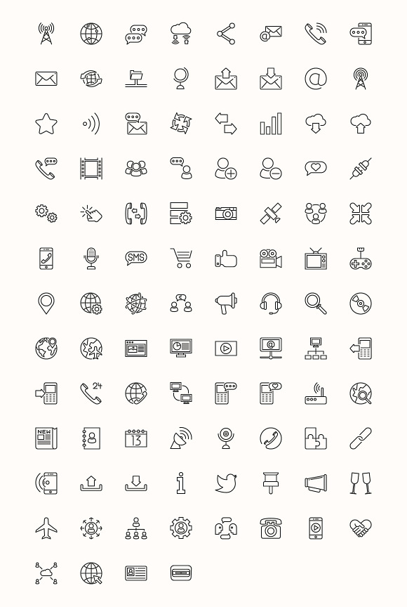 100 Communication Icons in Communication Icons - product preview 2