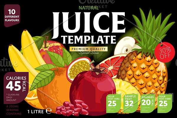 Bundle of Packaging Design Juice