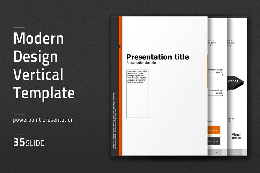 Modern Design Vertical Template in Presentation Templates - product preview 8