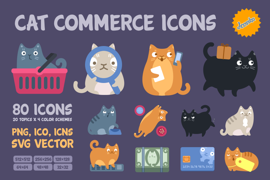 Cat Commerce Icon Pack in Cat Icons - product preview 8