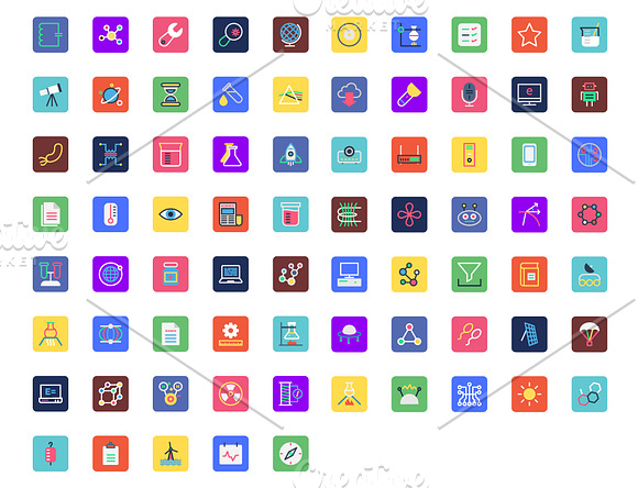 125 Science and Technology Icons Set in Graphics - product preview 1