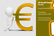 3D Small People - Euro Sign