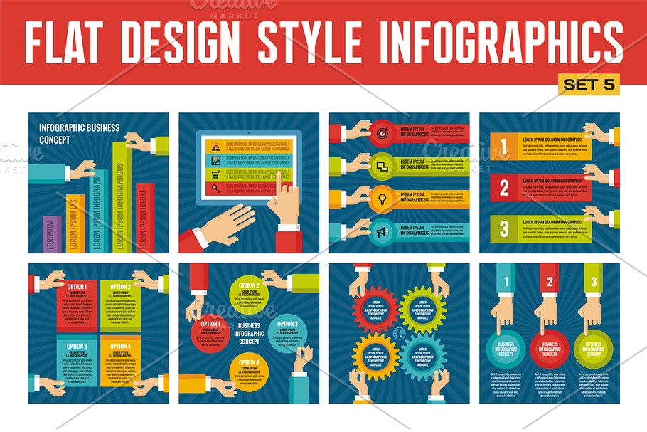 Infographics with Human Hands