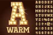 Light up warm white alphabet