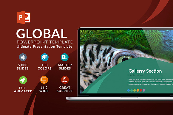 Global | Powerpoint teamplate in PowerPoint Templates - product preview 2