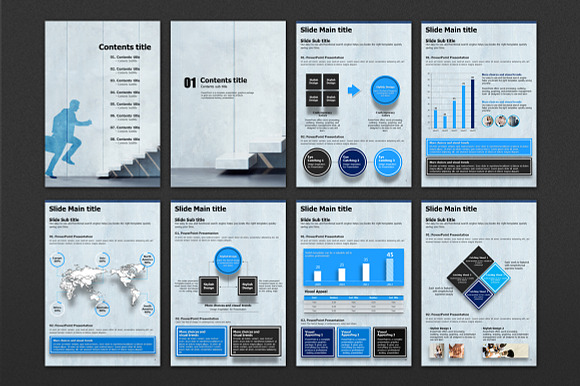 Stairs PowerPoint Vertical in PowerPoint Templates - product preview 1