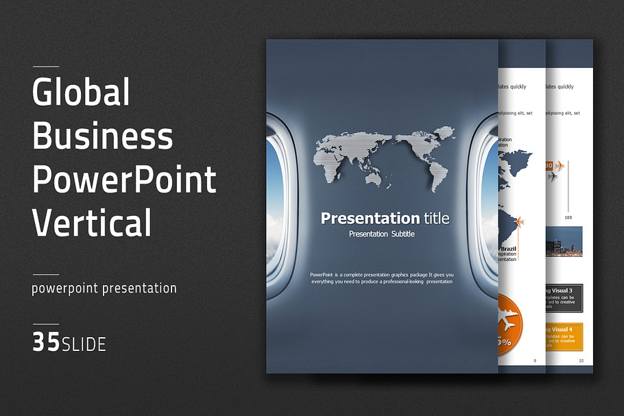 Global Business PowerPoint Vertical