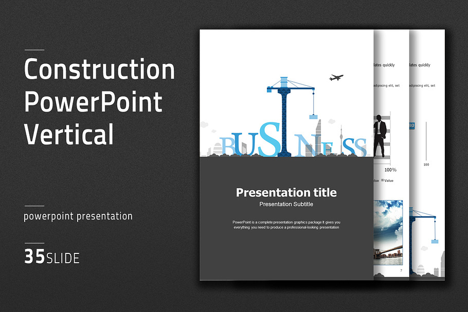 Construction PowerPoint Vertical in PowerPoint Templates - product preview 8