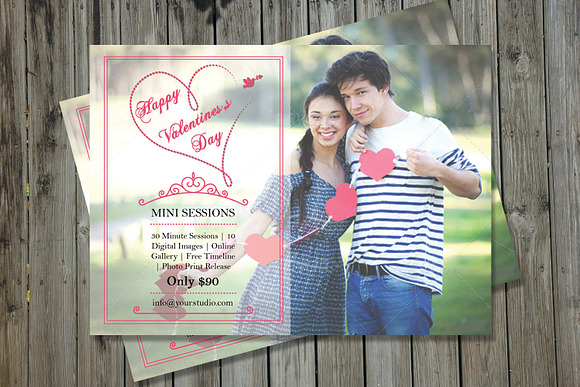 Valentines Day Mini Session-V167 in Flyer Templates - product preview 1