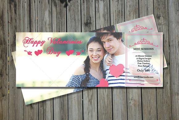 Valentines Day Mini Session-V167 in Flyer Templates - product preview 2